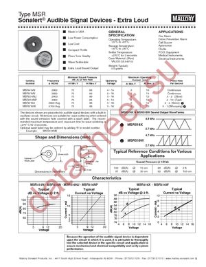 MSR516NPR datasheet  